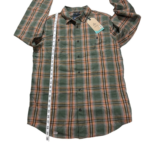 Prana Dolberg Flannel Shirt Tall Men Multicolor Plaid Check Long Sleeve Sz S NWT - Picture 16 of 16